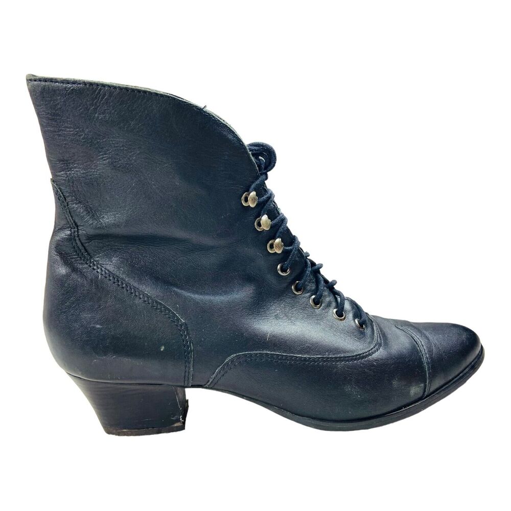 Elegant Black Leather Ankle Boots